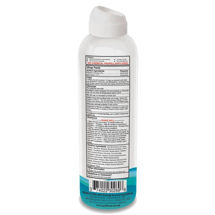 Caribbean Sol Natural Sunscreen Spray SPF 50