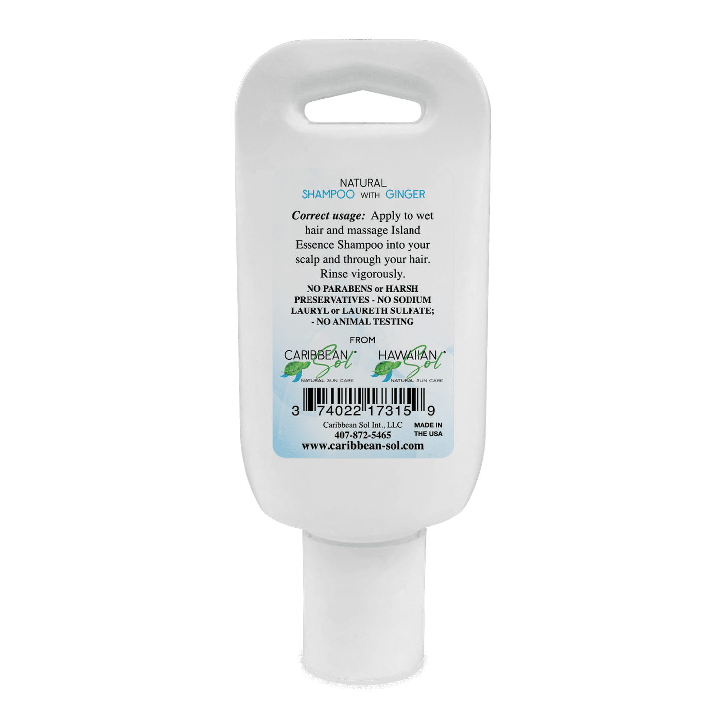 Island Essence Natural Shampoo with Ginger