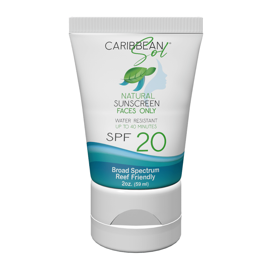 Caribbean Sol Faces Only SPF 20 - Natural Mineral Sunscreen – Caribbean ...
