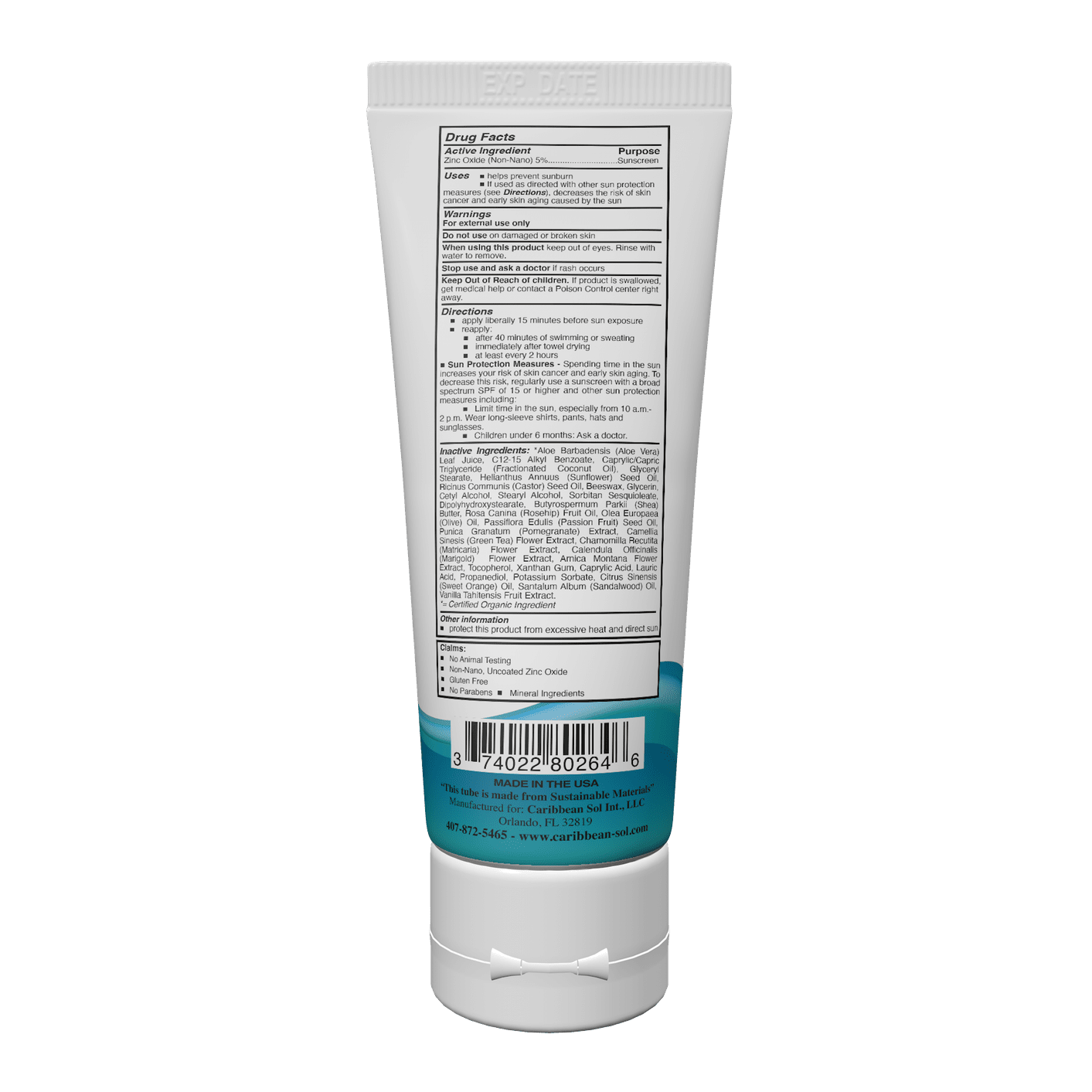 Caribbean Sol Natural Sunscreen SPF 8